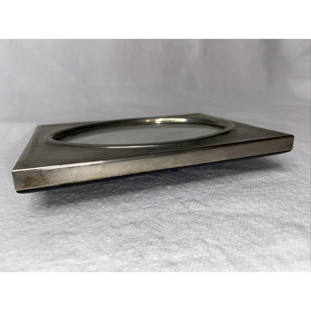 Silver Plated On Brass 3 X 5 Picture Frame With Plastic Back. Made In Hong Kong